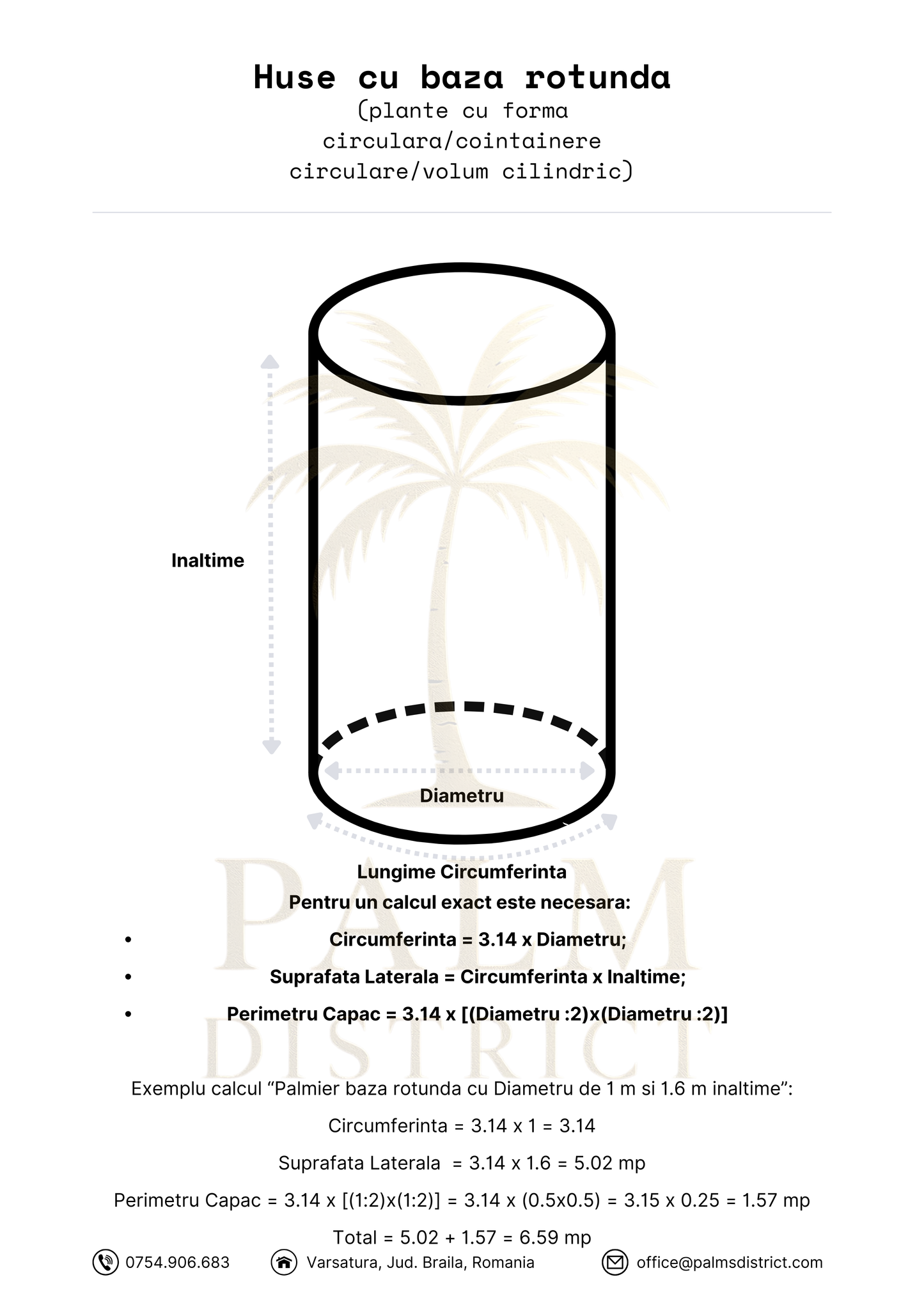 Husă de iarnă pentru palmieri - Palm District (Customizabila)